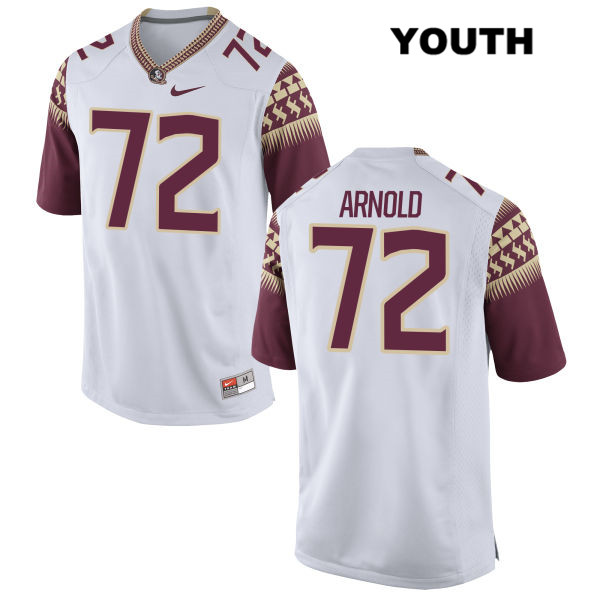 Youth NCAA Nike Florida State Seminoles #72 Mike Arnold College White Stitched Authentic Football Jersey QZI1769KW